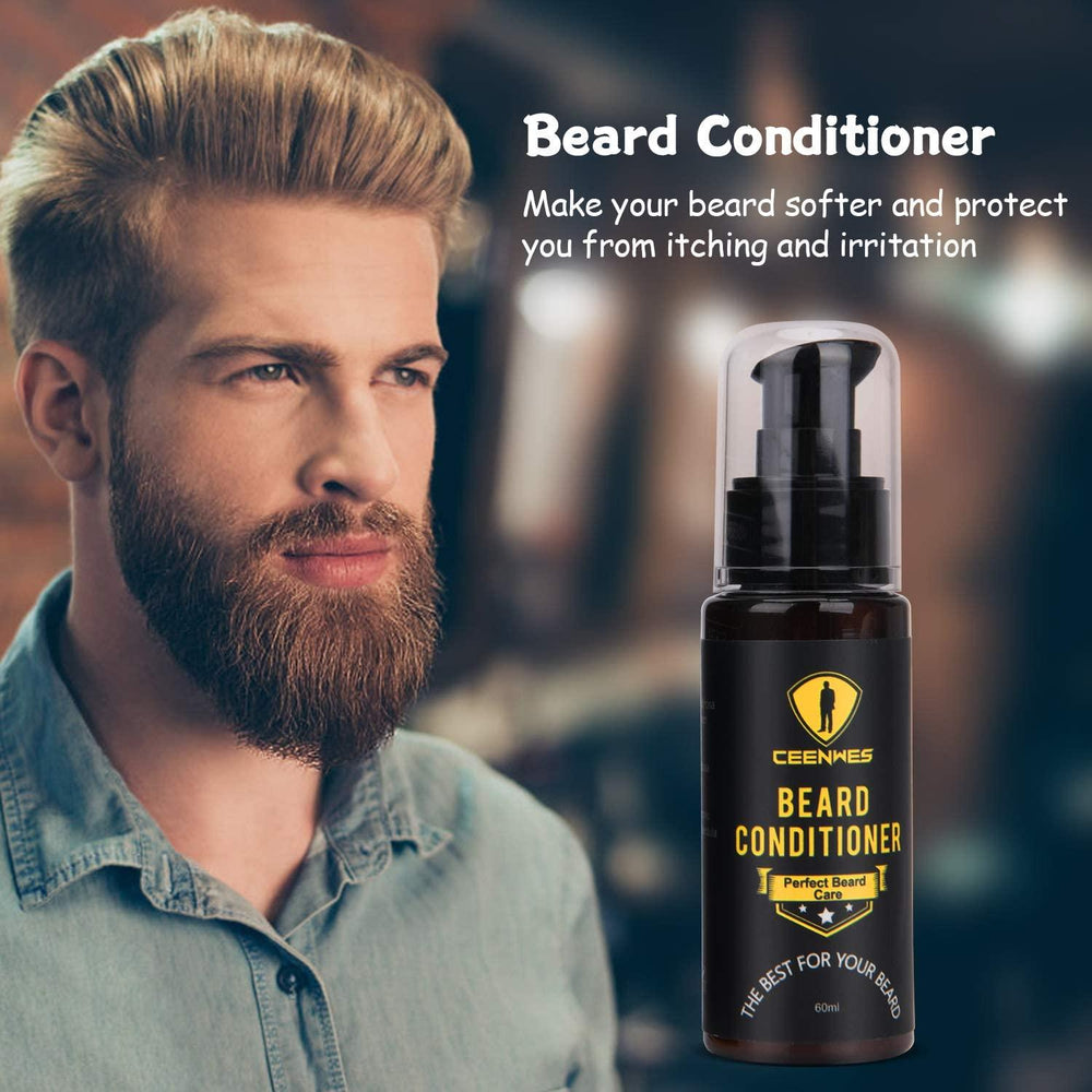 Beard Grooming Kit with Beard Conditioner ,Beard Oil, Beard Brush, Beard Comb, Beard Balm, Beard & Mustache Scissors Storage Bag - Studio Beard