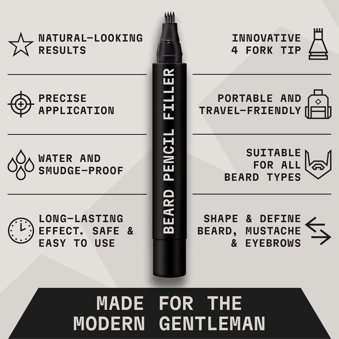 2 Pack Beard Pencil Filler for Men with 4 Tips - Studio Beard