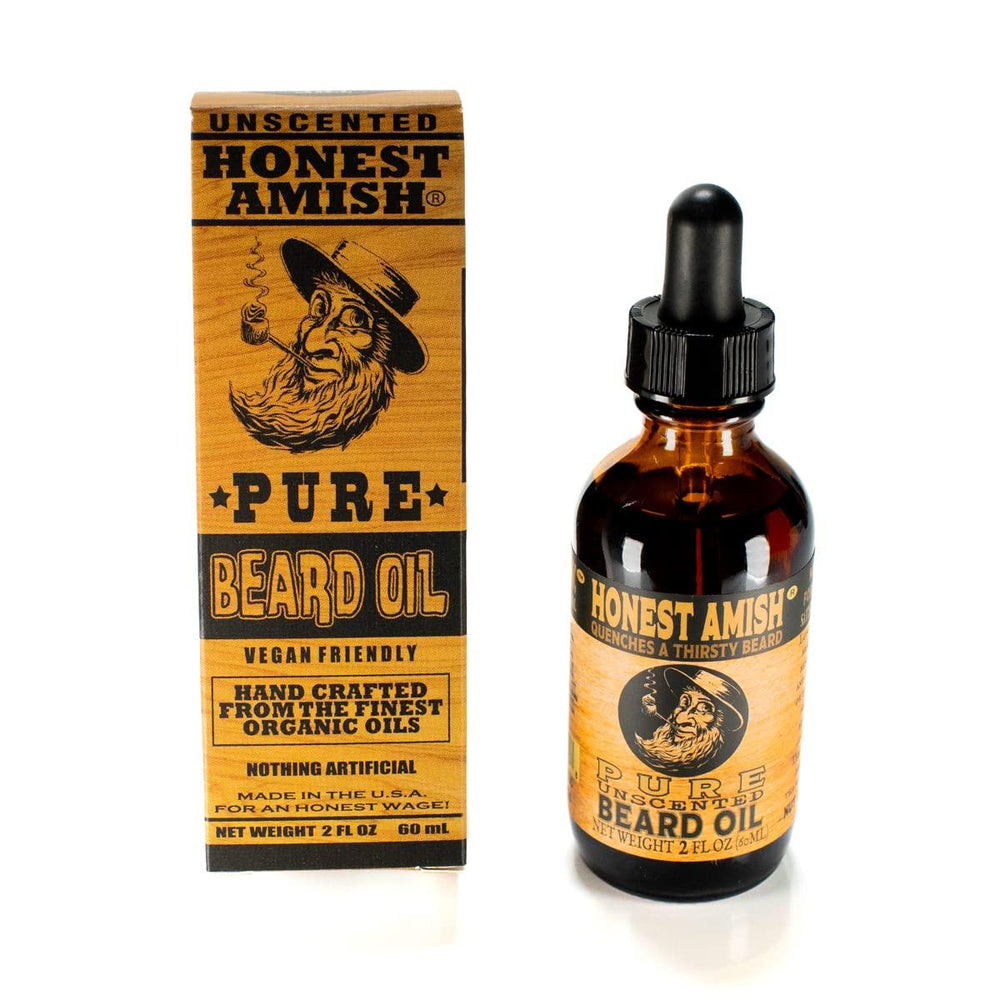 Honest Amish - Pure Beard Oil - 2 Ounce - Fragrance Free - Studio Beard