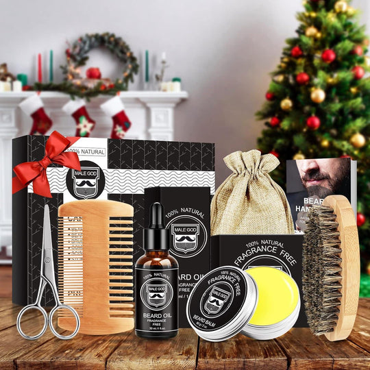 Beard Kit w/Handmade Beard Oil & Blam, Handmade Beard Brush & Comb - Studio Beard